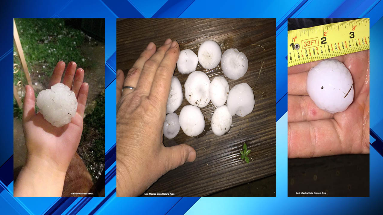 Large hail slams Texas Hill Country; extent of damage unknown
